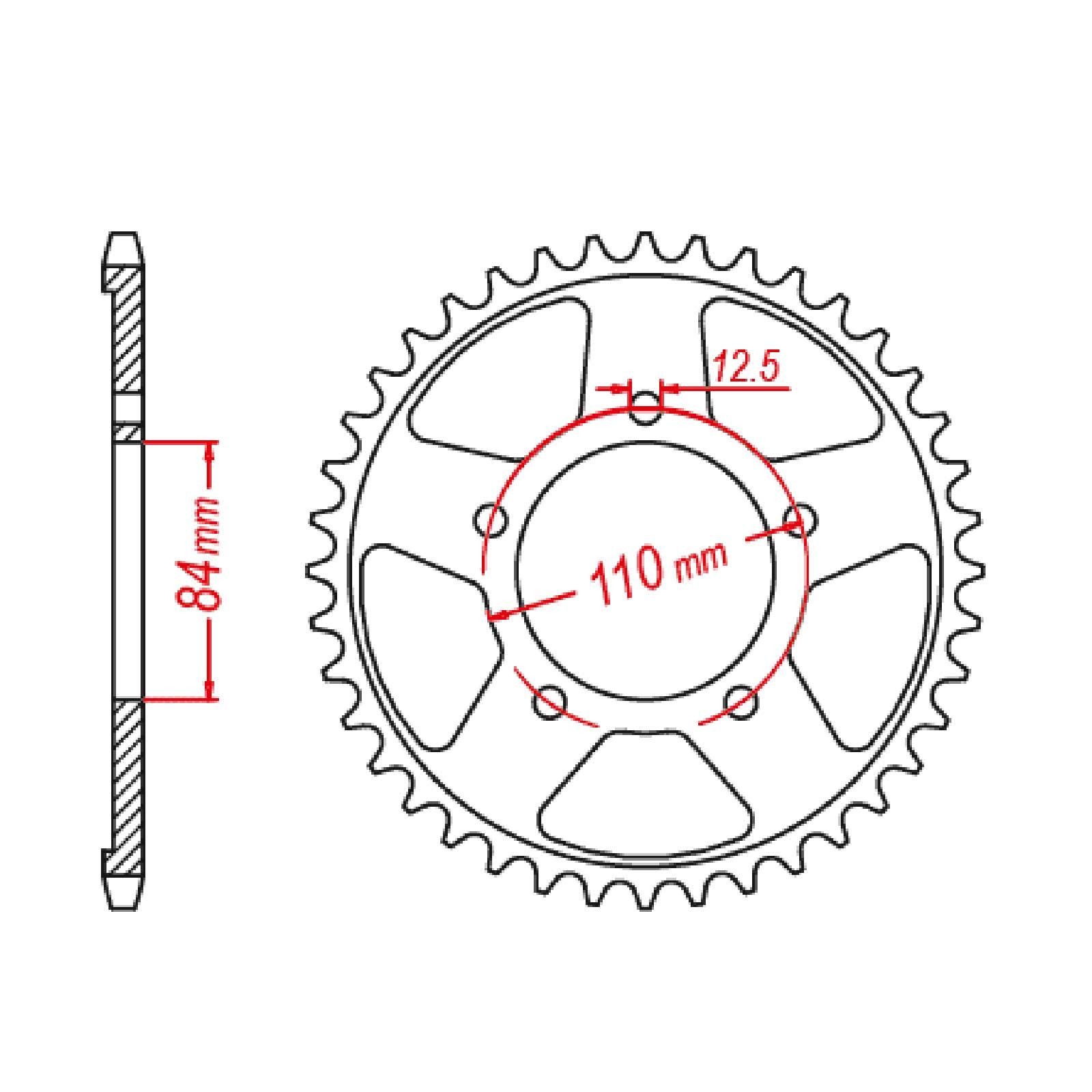 SPROCKET REAR MTX 1225 41T #520 - Image 1