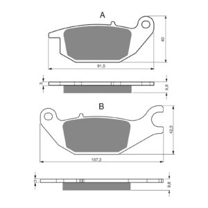 BRAKE PADS GOLDFREN SINTERED SPORTS GF221 - S3 ( PH303 ) - Image 1