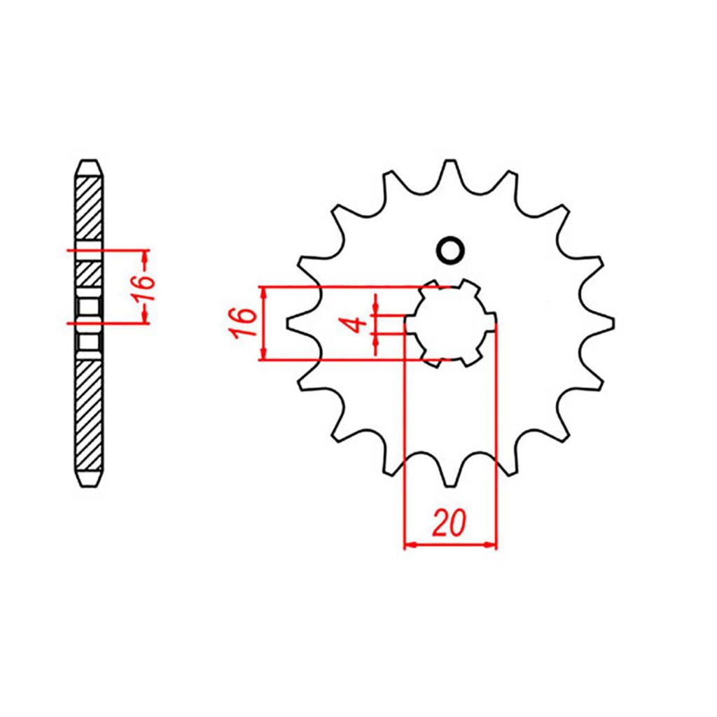 SPKT FRONT OE STEEL 546 12T #420