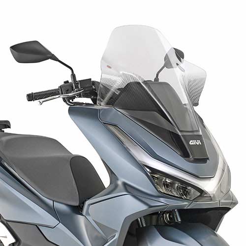GIVI SCREEN HONDA PCX 125 '25-> CLEAR 64x50cm 16cm TALLER