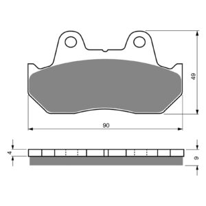 BRAKE PADS GOLDFREN SINTERED SPORTS GF049 - S3 ( PH18 ) - Image 1