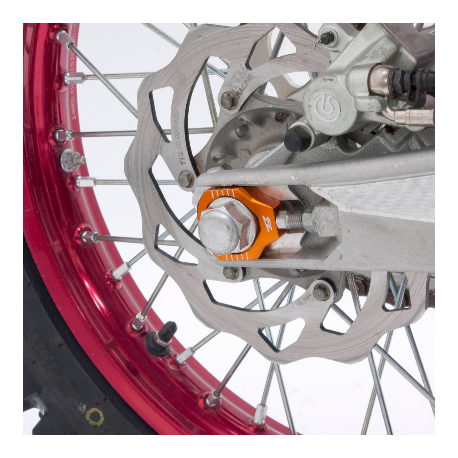 Zeta Rear Axle Block KTM SX/SXF- '12, 85SX,EXC Orange - Image 6