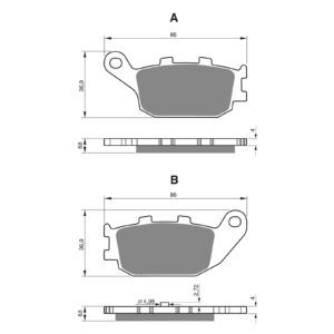 BRAKE PADS GOLDFREN SINTERED SPORTS GF155 - S3 ( P321 ) - Image 1