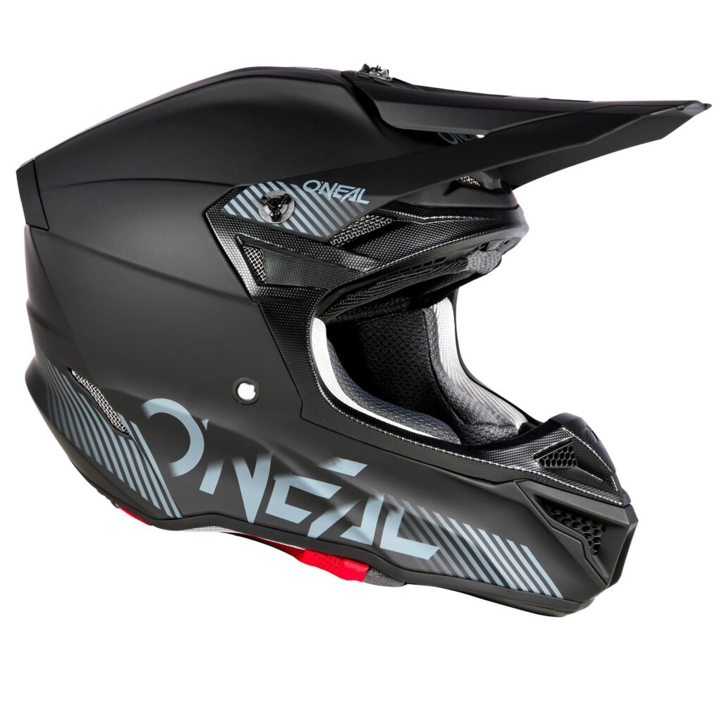 Oneal 5 SRS Motocross Helmet Solid Black Youth