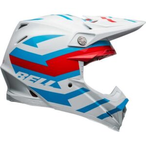 Bell Moto-9s Flex Banshee Motocross Helmet White/Red - Image 2