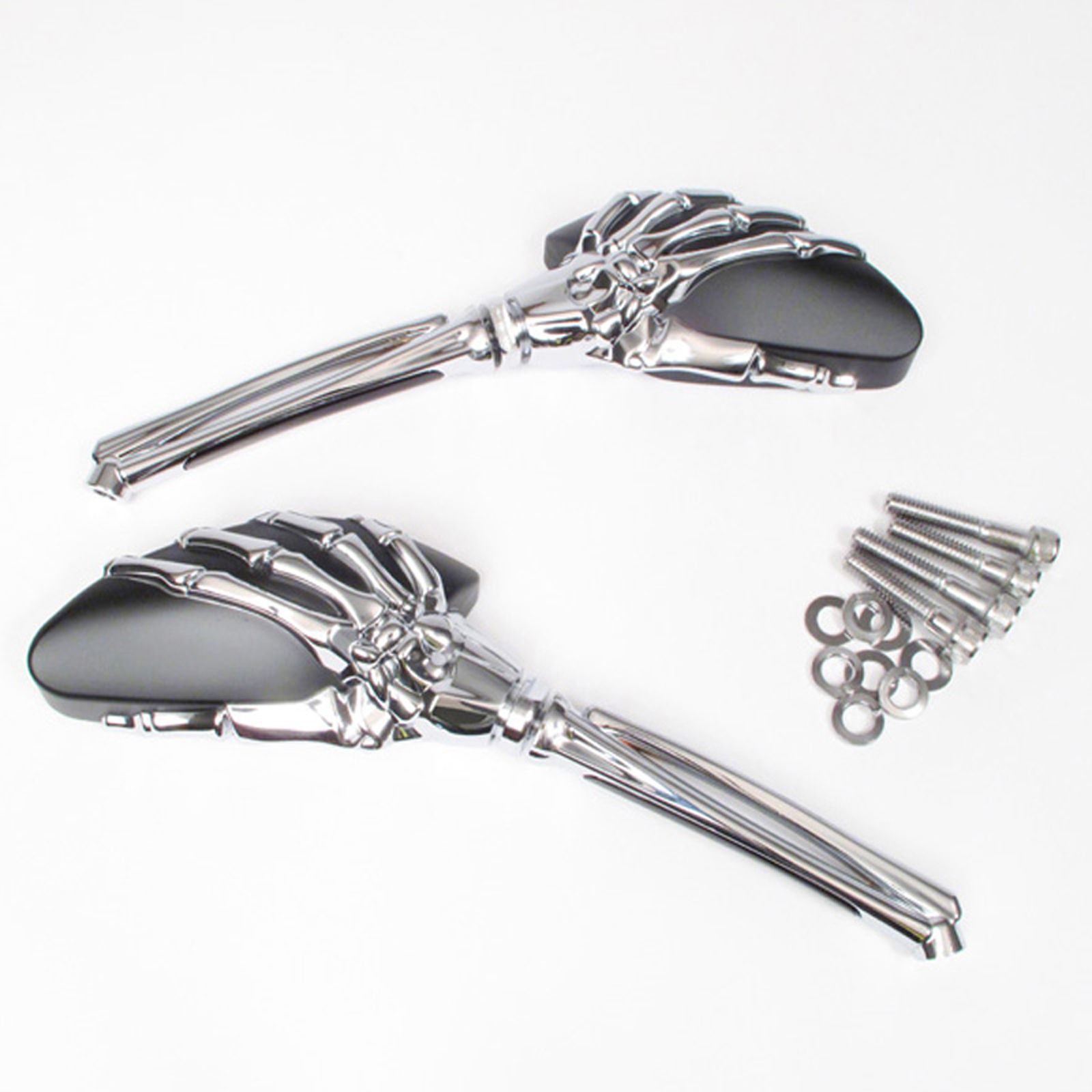 WHITES MIRROR UNI SKELETON HAND CHR/BLK HD (Pr) - Image 3