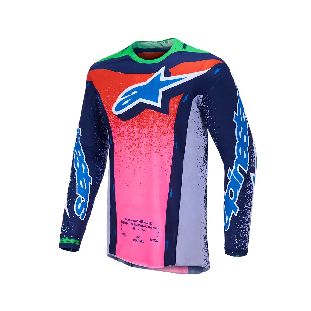 Alpinestars Supertech Limited Edition Records Motocross Jersey Multicolour