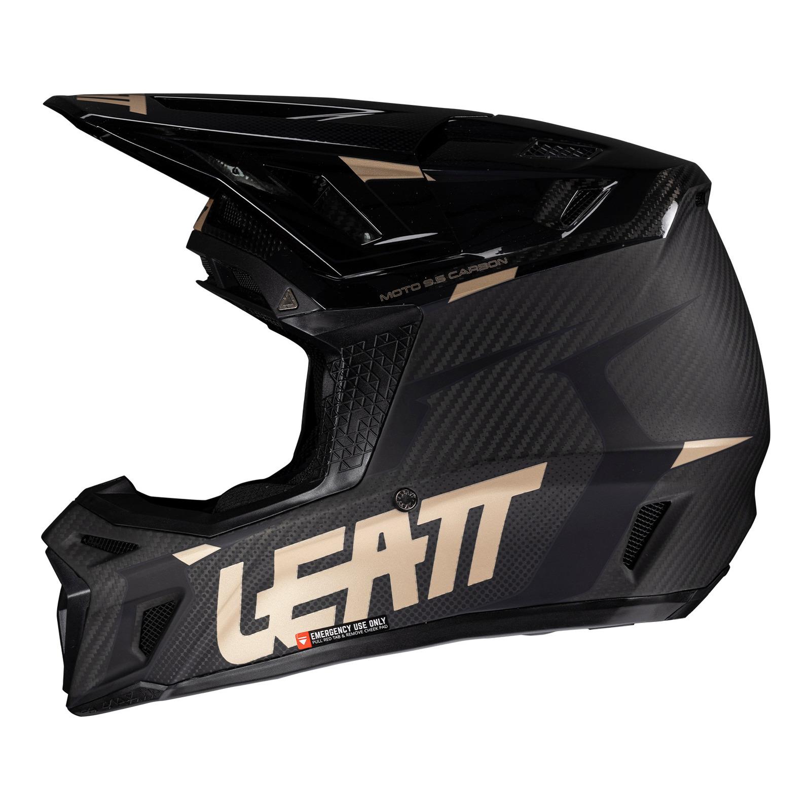 Leatt 9.5 Motocross Helmet Kit Carbon - Image 4