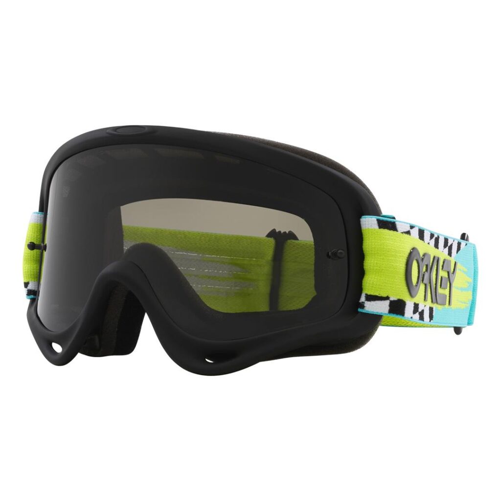 Oakley O-Frame Motocross Goggle Teal Checks w/Dark Grey Lens