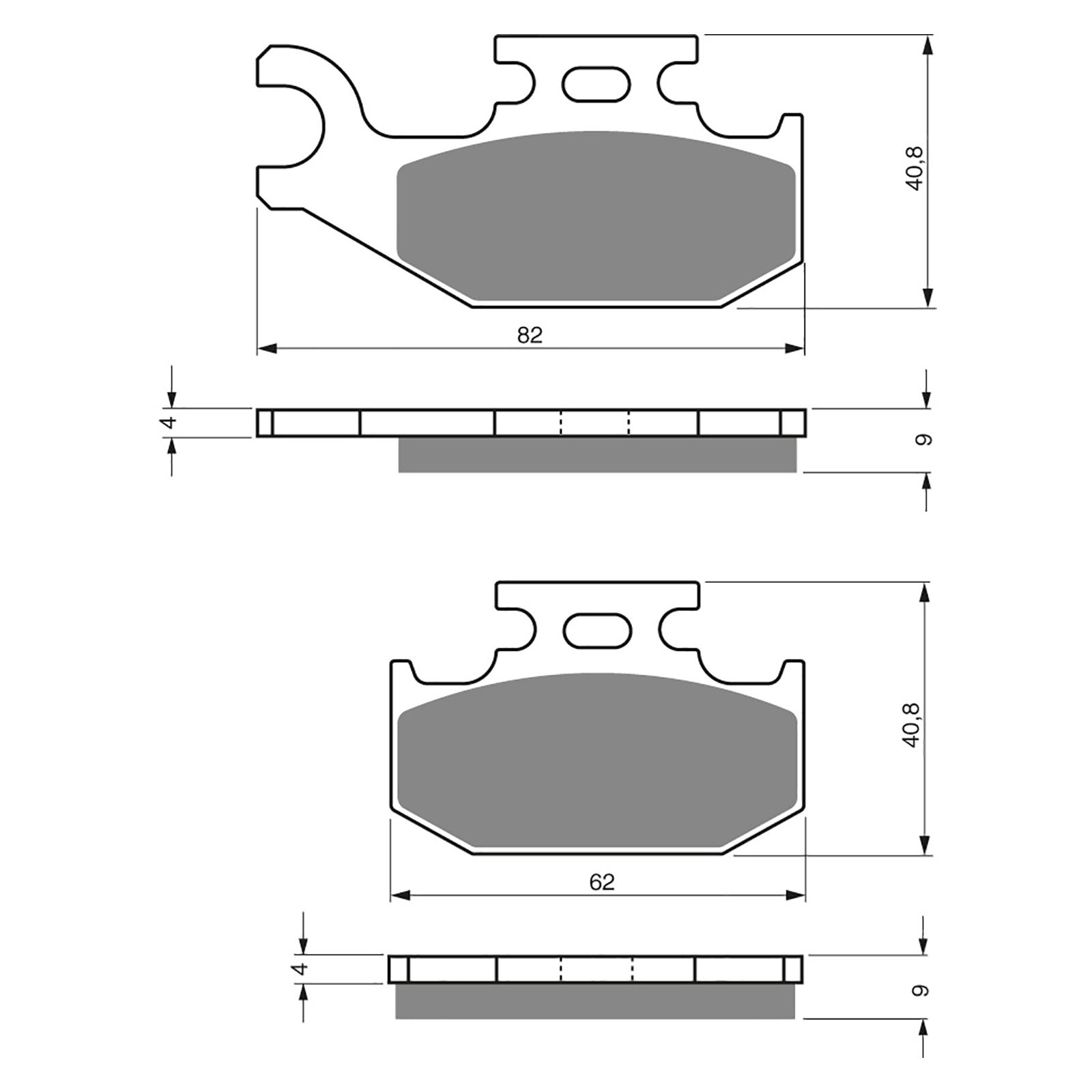 BRAKE PADS GOLDFREN OFFRD RACNG GF205 - K5 ( PR292 / PR359 ) - Image 1