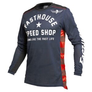 Fasthouse Originals Air Cooled Motocross Jersey Navy/Black - Image 1