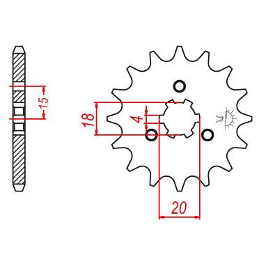SPKT FRONT OE STEEL 1324 13T #520