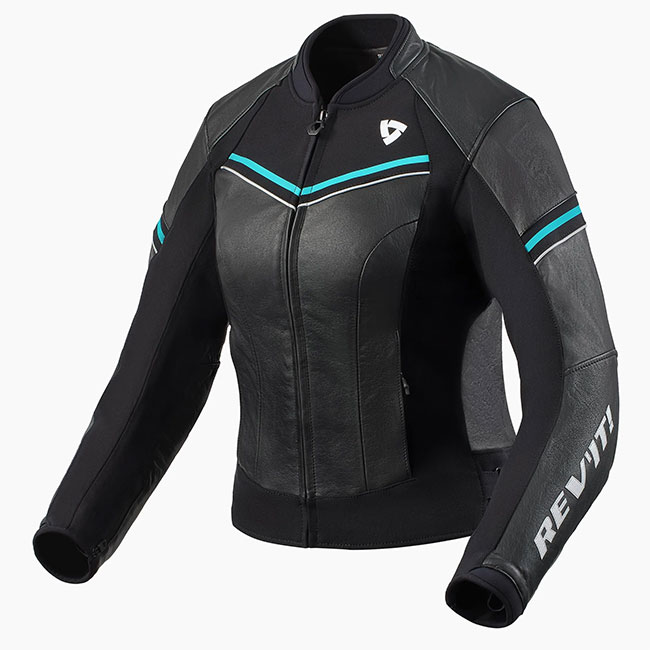 Rev'It Median Ladies Jacket Black-Turquoise