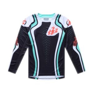 Troy Lee Designs GP Pro Roller Motocross Jersey Youth Black/Teal - Image 1