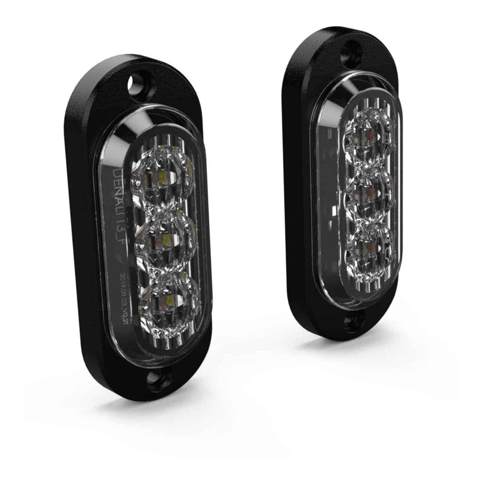 Denali T3 Rear Turn Signal / Brake Light Pods Red/Amber - Pair - Image 1