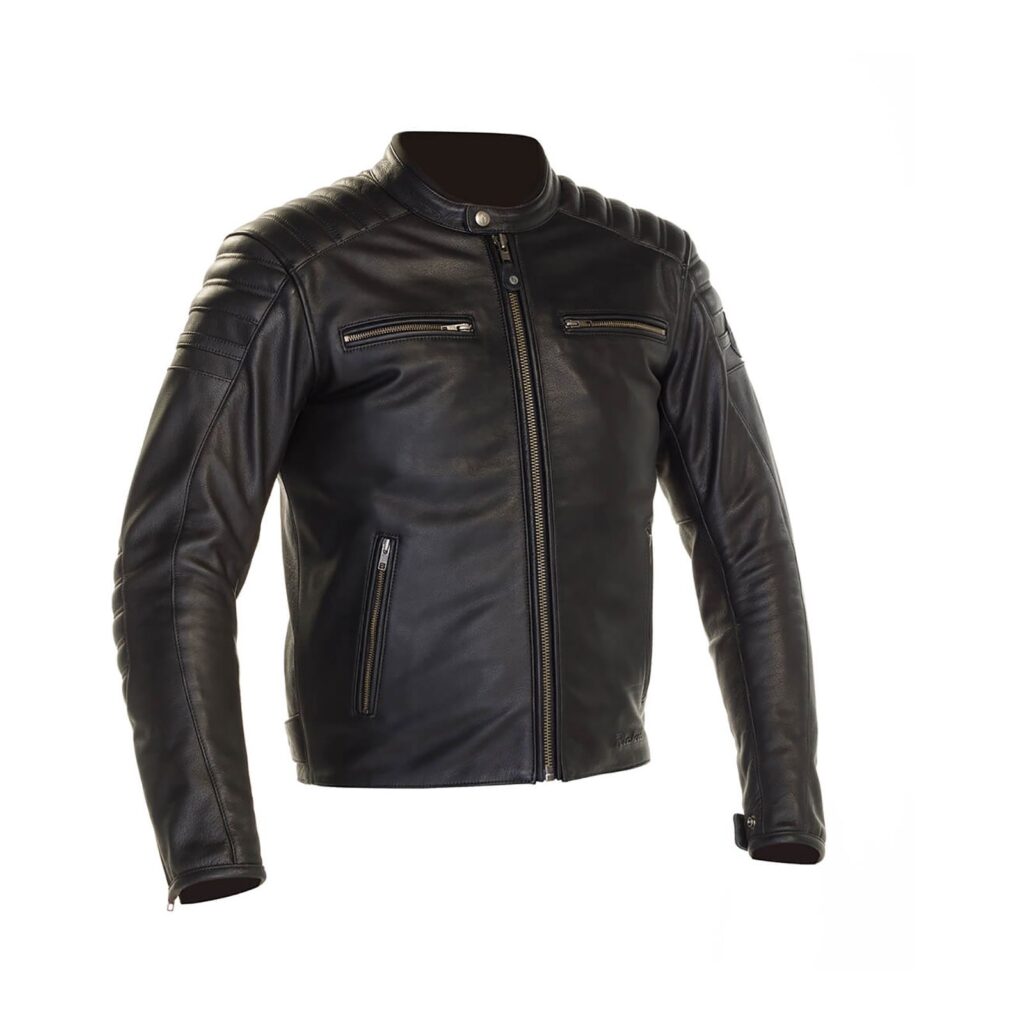 Road Jacket Richa Daytona 2 Leather Black Larger Sizes