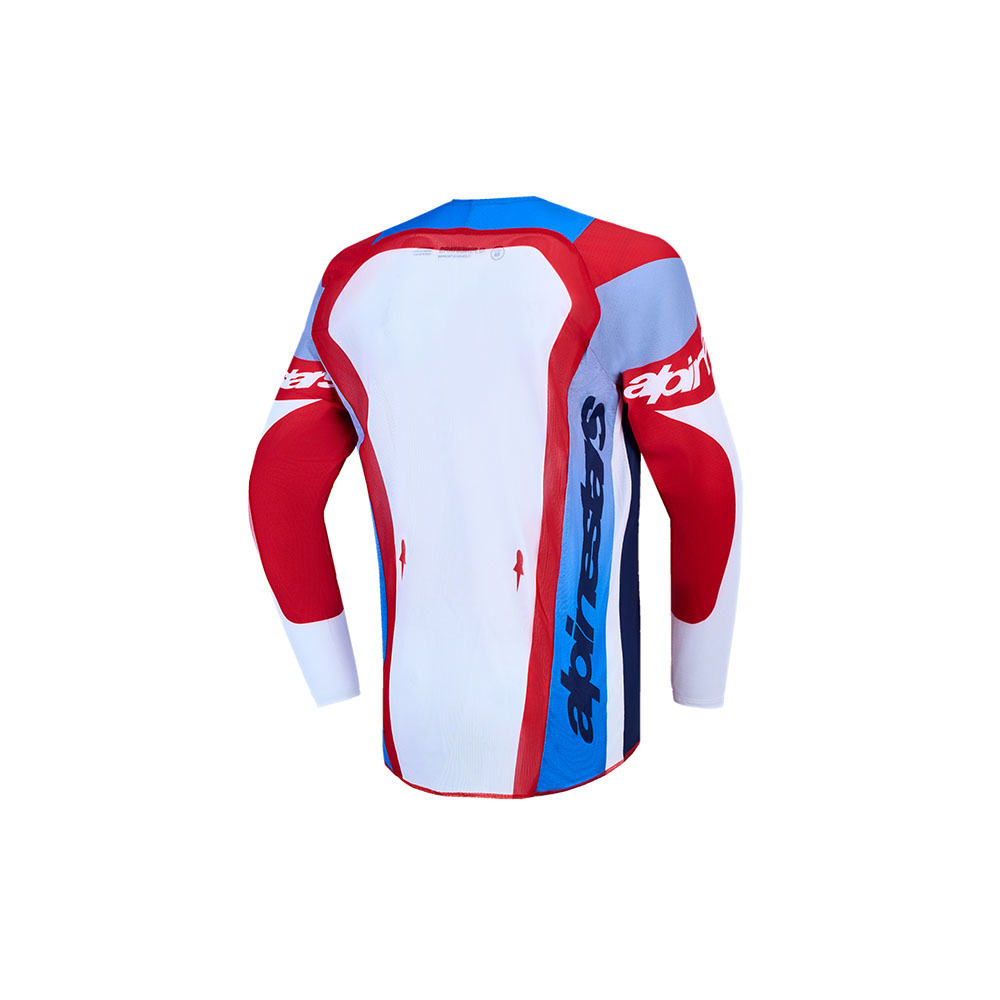 Youth Supertech Dyna Jersey Fire Red/White/Navy Blue L