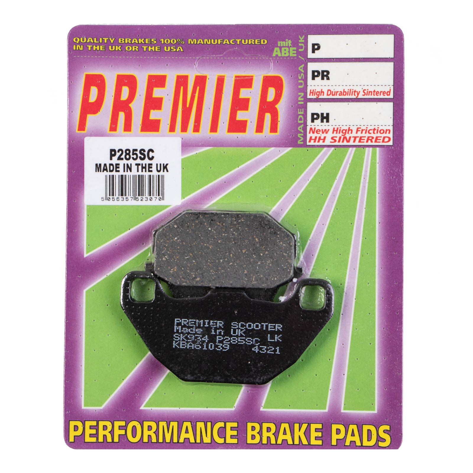 PREMIER BRAKE PADS P285 - KAW | SCOOTER - Image 1