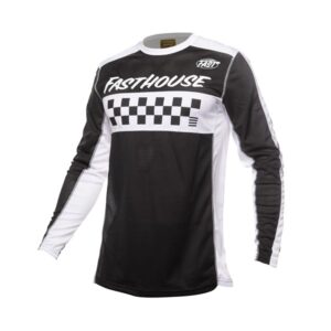 Fasthouse Youth Grindhouse Waypoint Motocross Jersey Black/White - Image 1