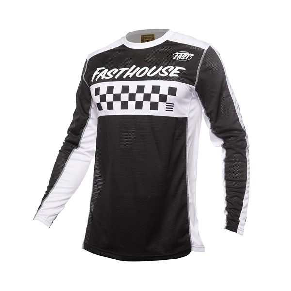 Fasthouse Youth Grindhouse Waypoint Motocross Jersey Black/White