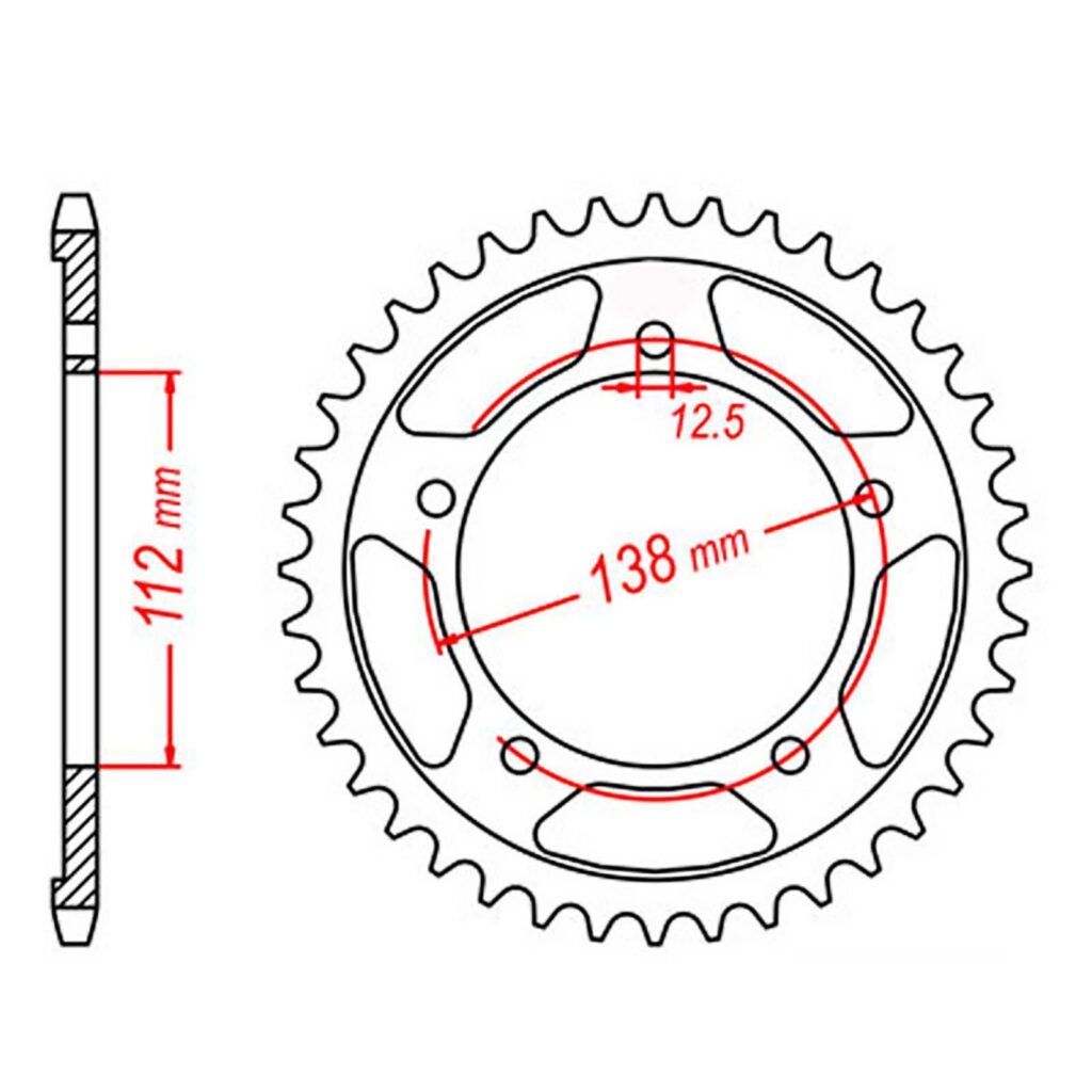 SPKT REAR OE STEEL 302 41T #530