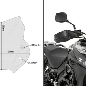 GIVI SCREEN SUZUKI DL 650 V-STROM '17-> SMOKED - Image 1
