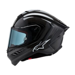 Alpinestars Supertech R10 Helmet Solid Black Carbon Matte/Gloss - Image 2