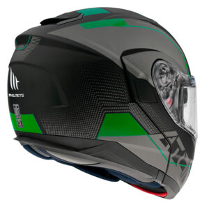 MT Atom SV Flip Front Helmet Quak Matte Black/Fluro Green - Image 4