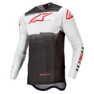 Alpinestars Supertech Foster Motocross Jersey White/Black/Red Fluoro - Image 1