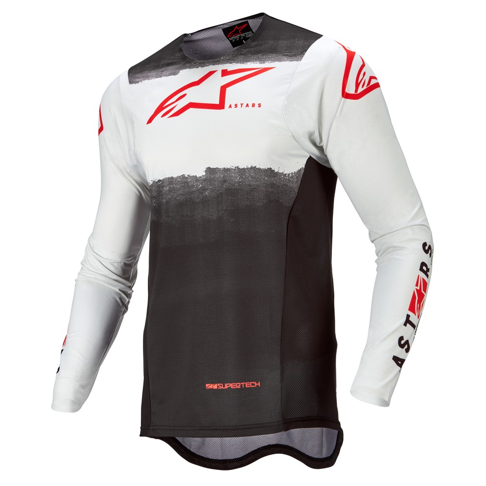 Alpinestars Supertech Foster Motocross Jersey White/Black/Red Fluoro
