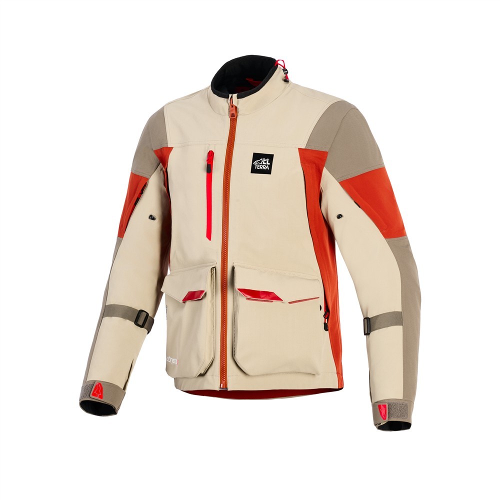 Alpinestars Maxdura Drystar Xtra Flow Laminated Armoured Shell Aluminium/Walnut/Rust Brown