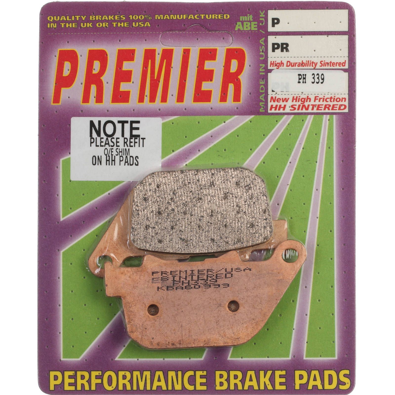 PREMIER BRAKE PADS HI-PERF SINT PH339 - HD - Image 1