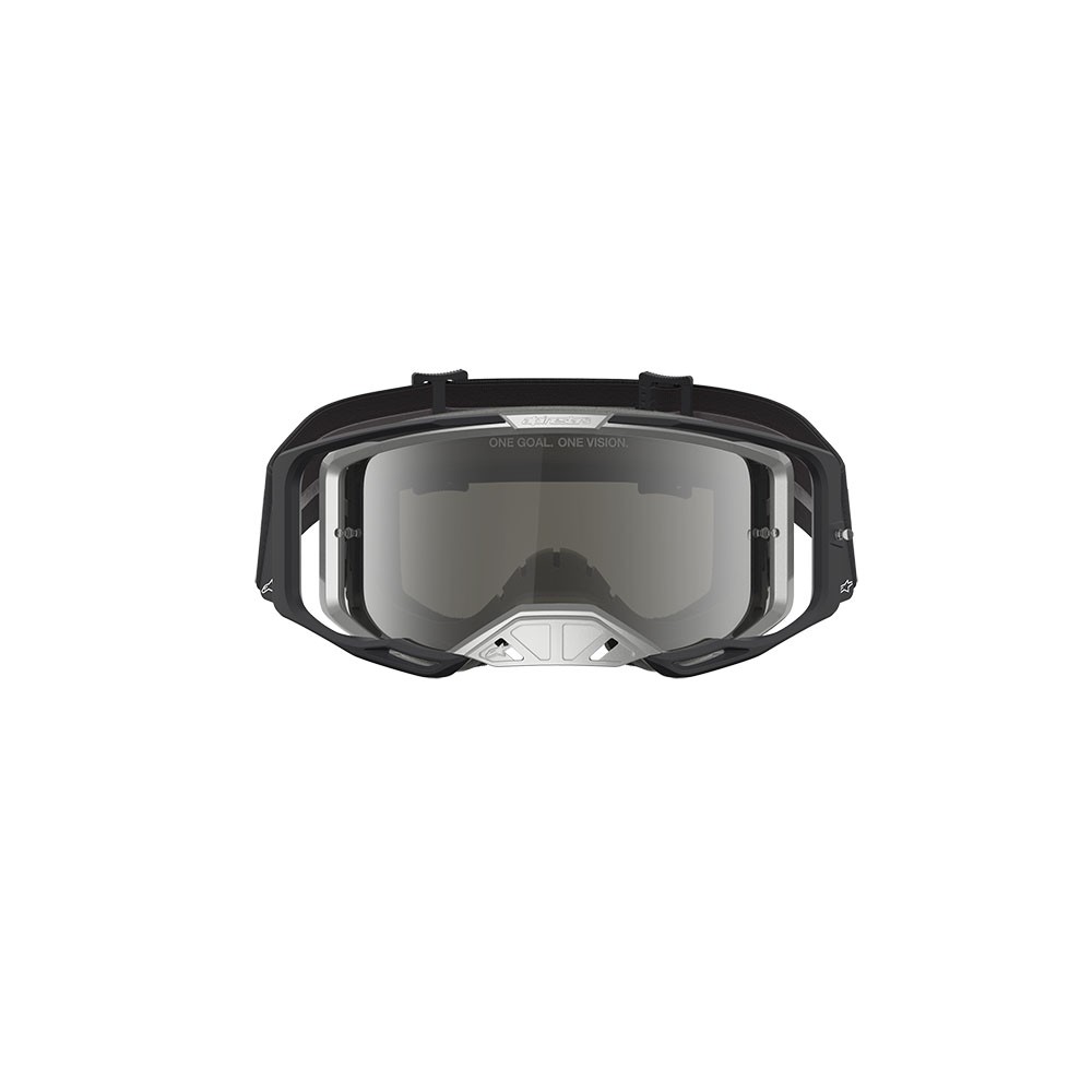 Alpinestars Vision 8 Amber Motocross GogglesBlack/Silver Mirror Silver Lens