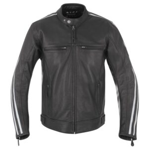 Oxford Bladon Leather Road Jacket Black - Image 1