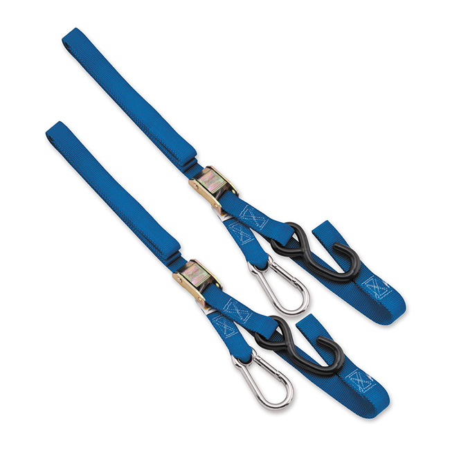 38mm Tie down blue with carabiner end Tech7
