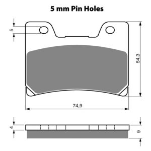 BRAKE PADS GOLDFREN SINTERED SPORTS GF028 - S3 ( PH115 ) - Image 1