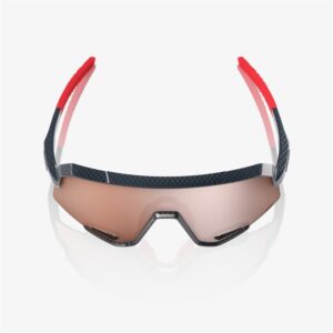 100% Slendale Gloss Carbon Fibre Sunglasses HiPER Crimson Silver Mirror Lens - Image 3