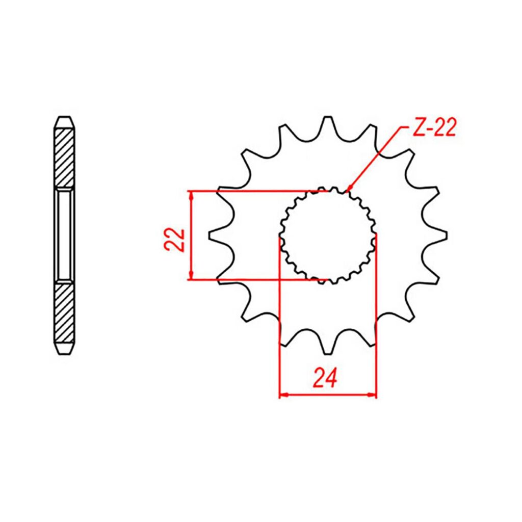 SPKT FRONT OE STEEL 394 17T #520