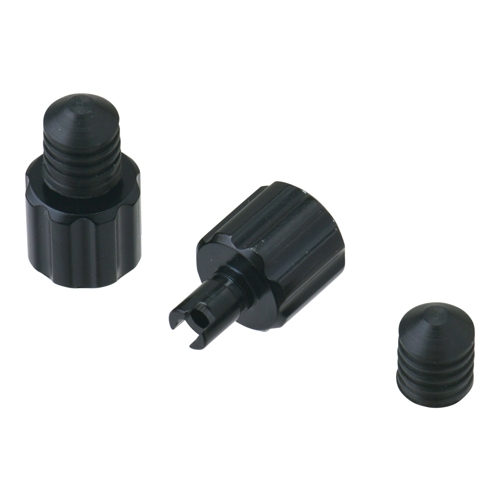 DRC AIRVALVE CAP W/VALVE WRENCH 2PCS BLACK - Image 1