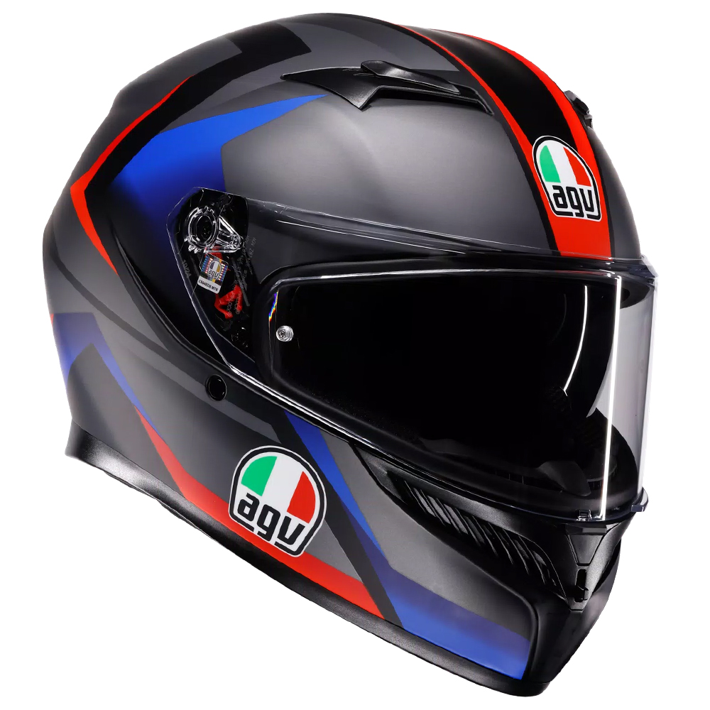 AGV K3 Striga Road Helmet Matte Black/Blue/Red