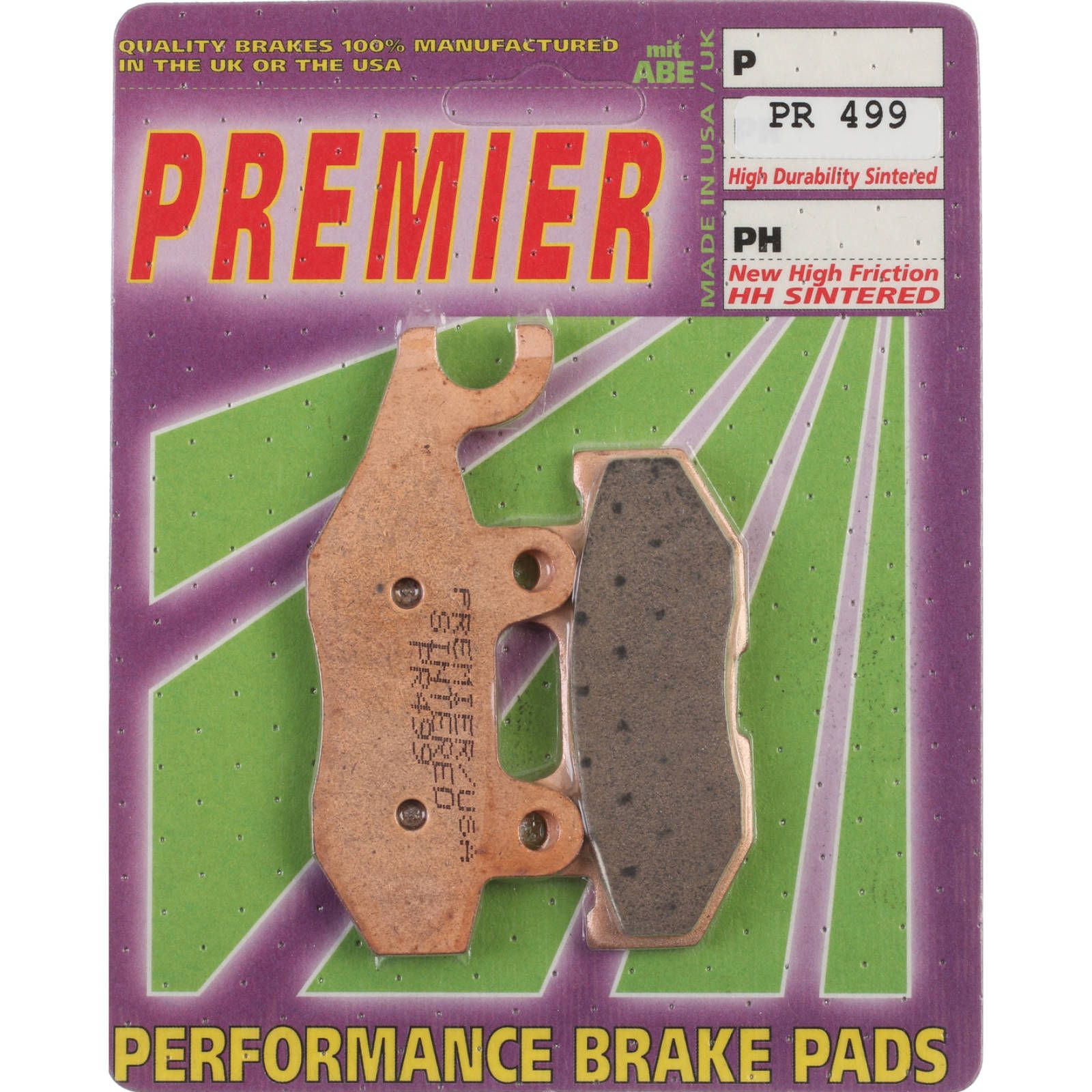 PREMIER BRAKE PADS FULL SINTERED YAM Viking REAR LEFT - Image 1