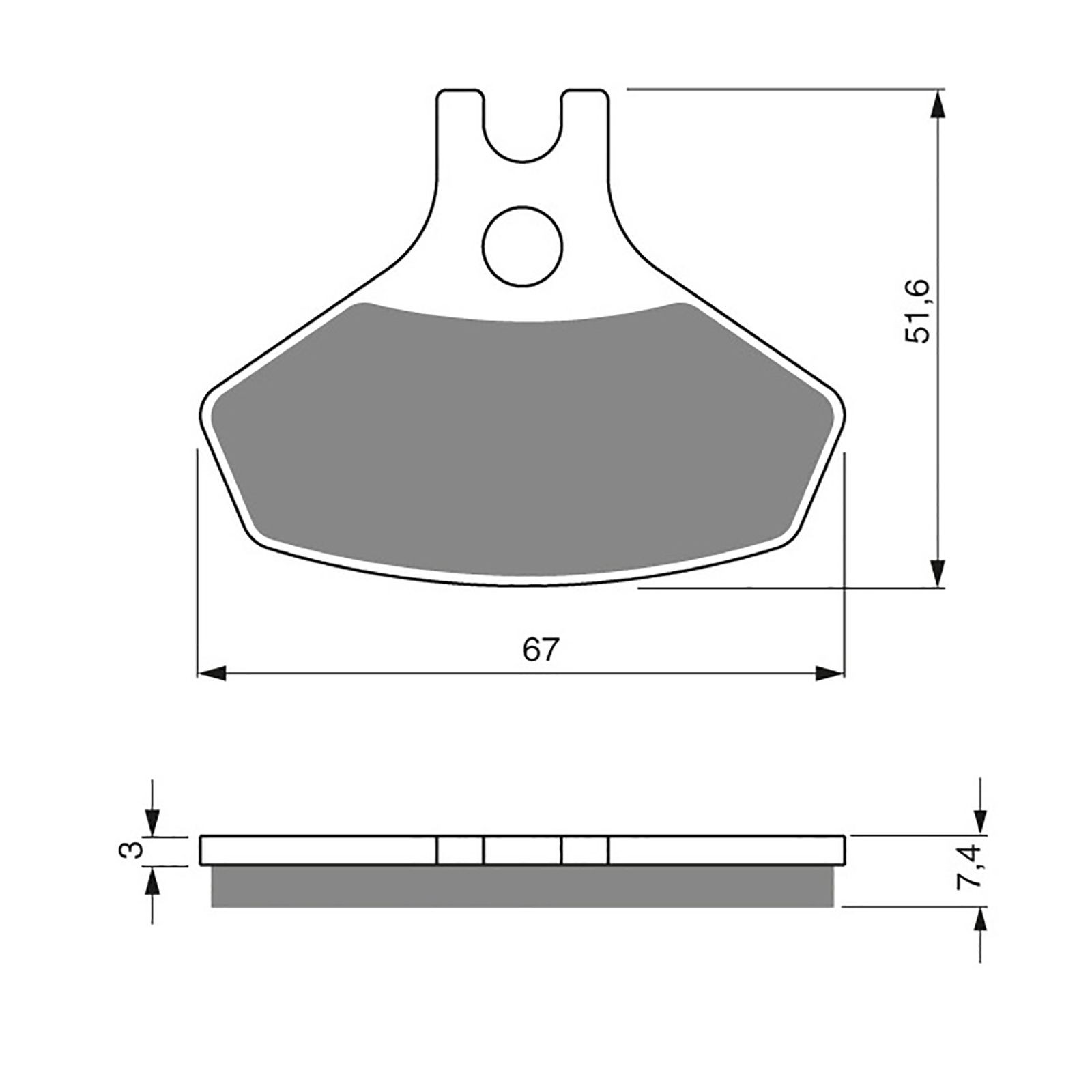 BRAKE PADS GOLDFREN OFFROAD RACING GF291 - K5 ( PR406 ) - Image 1