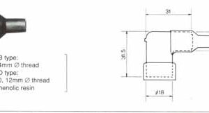 NGK plug Cap TB05EMA black    8636                         [AC] - Image 6