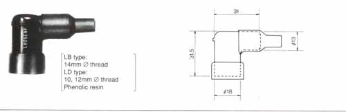 NGK plug Cap TB05EMA black    8636                         [AC]
