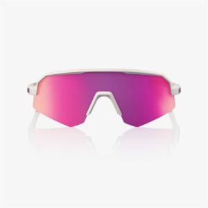 100% Slendale SL Matte Chalk Sunglasses Purple Mirror Lens - Image 2