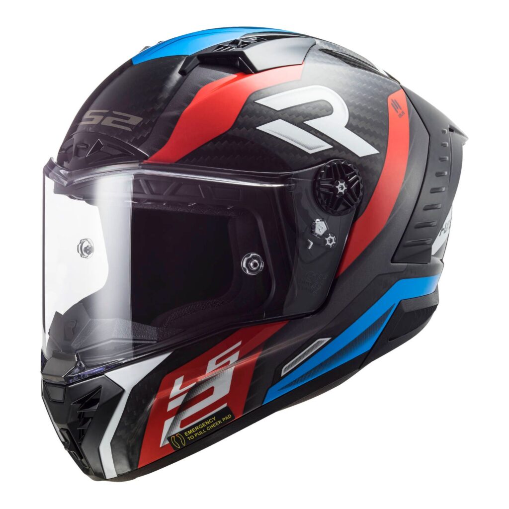 LS2 Thunder Carbon Supra FF805C Road Helmet Red/Blue
