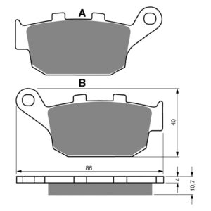 BRAKE PADS GOLDFREN SINTERED SPORTS GF020 - S3 ( PH61 ) - Image 1