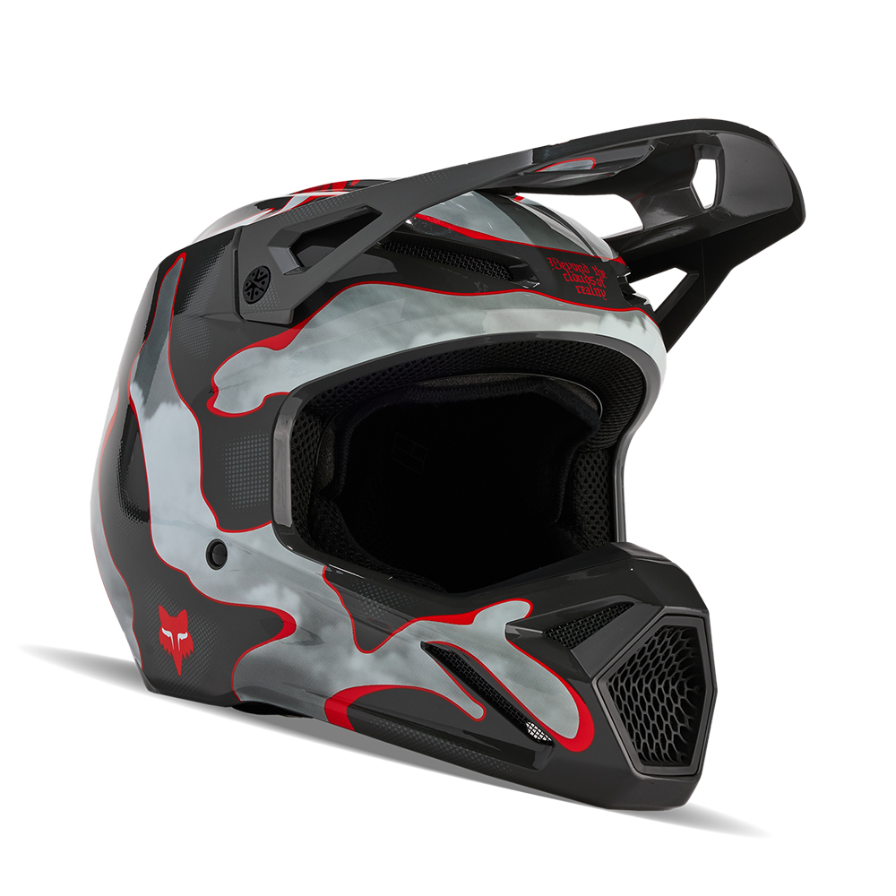 Fox V1 Atlas Motocross Helmet Grey/Red