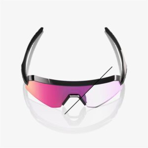 100% Slendale SL Gloss Black Sunglasses Purple Flash Mirror Photochromic Lens - Image 4