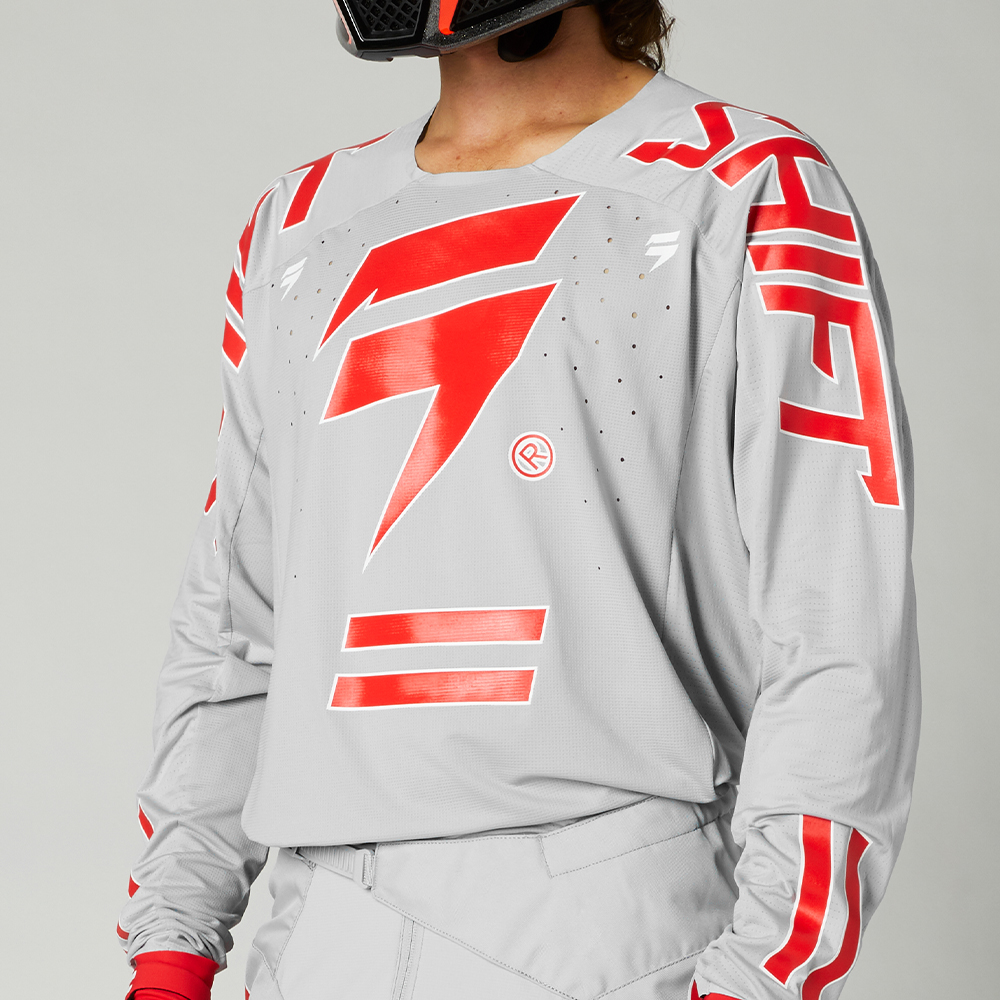 Motocross Jersey Shift Black Label King Grey/Red